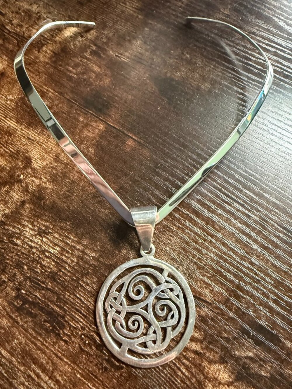 Silpada Silver Celtic Pendant with Choker